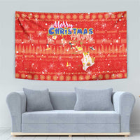 Merry Christmas Hawaii Tapestry Xmas Travel Map - Polynesian Pride