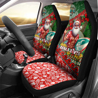Mele Kalikimaka Shaka Santa Car Seat Cover Hawaiian Surf Christmas Design with Aloha Spirit - Polynesian Pride