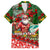 Mele Kalikimaka Shaka Santa Family Matching Short Sleeve Bodycon Dress and Hawaiian Shirt Hawaiian Surf Christmas Design with Aloha Spirit - Polynesian Pride