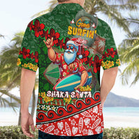 Mele Kalikimaka Shaka Santa Hawaiian Shirt Hawaiian Surf Christmas Design with Aloha Spirit - Polynesian Pride