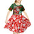 Mele Kalikimaka Shaka Santa Kid Short Sleeve Dress Hawaiian Surf Christmas Design with Aloha Spirit - Polynesian Pride