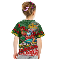 Mele Kalikimaka Shaka Santa Kid T Shirt Hawaiian Surf Christmas Design with Aloha Spirit - Polynesian Pride