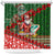 Mele Kalikimaka Shaka Santa Shower Curtain Hawaiian Surf Christmas Design with Aloha Spirit - Polynesian Pride