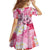 Butterfly Polynesia Breast Cancer Family Matching Mermaid Dress and Hawaiian Shirt Nobody Fights Alone Pink Out Tropical Hibiscus