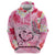 Butterfly Polynesia Breast Cancer Hoodie Nobody Fights Alone Pink Out Tropical Hibiscus