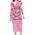 Butterfly Polynesia Breast Cancer Long Sleeve Bodycon Dress Nobody Fights Alone Pink Out Tropical Hibiscus