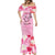 Butterfly Polynesia Breast Cancer Mermaid Dress Nobody Fights Alone Pink Out Tropical Hibiscus