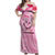 Butterfly Polynesia Breast Cancer Off Shoulder Maxi Dress Nobody Fights Alone Pink Out Tropical Hibiscus