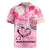 Butterfly Polynesia Breast Cancer Rugby Jersey Nobody Fights Alone Pink Out Tropical Hibiscus