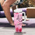 Butterfly Polynesia Breast Cancer Tumbler With Handle Nobody Fights Alone Pink Out Tropical Hibiscus