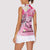 Butterfly Polynesia Breast Cancer Women Sleeveless Polo Shirt Nobody Fights Alone Pink Out Tropical Hibiscus