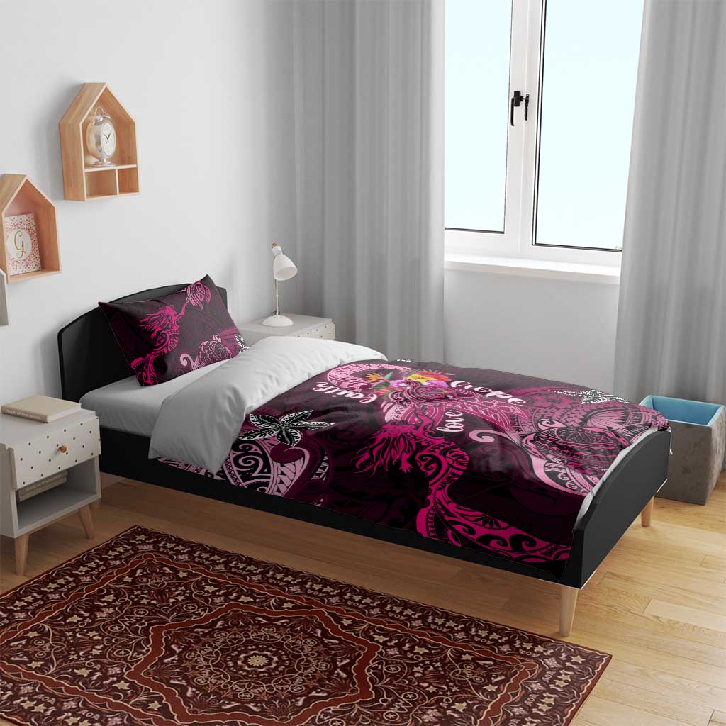 Breast Cancer Mermaid Polynesia Bedding Set Faith Hope Love DT02 - Polynesian Pride