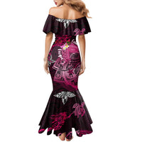 Breast Cancer Mermaid Polynesia Family Matching Mermaid Dress and Hawaiian Shirt Faith Hope Love DT02 - Polynesian Pride