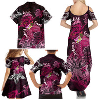 Breast Cancer Mermaid Polynesia Family Matching Summer Maxi Dress and Hawaiian Shirt Faith Hope Love DT02 - Polynesian Pride