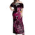 Breast Cancer Mermaid Polynesia Off Shoulder Maxi Dress Faith Hope Love