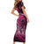Breast Cancer Mermaid Polynesia Short Sleeve Bodycon Dress Faith Hope Love