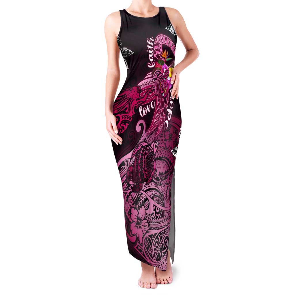Breast Cancer Mermaid Polynesia Tank Maxi Dress Faith Hope Love