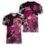 Breast Cancer Mermaid Polynesia Women V-Neck T-Shirt Faith Hope Love
