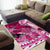 Breast Cancer Awareness Hawaii Area Rug Polynesia Girl Nobody Fights Alone