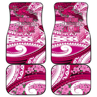 Breast Cancer Awareness Hawaii Car Mats Polynesia Girl Nobody Fights Alone