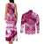 Breast Cancer Awareness Hawaii Couples Matching Tank Maxi Dress and Long Sleeve Button Shirt Polynesia Girl Nobody Fights Alone