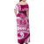 Breast Cancer Awareness Hawaii Family Matching Off Shoulder Maxi Dress and Hawaiian Shirt Polynesia Girl Nobody Fights Alone