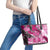 Breast Cancer Awareness Hawaii Leather Tote Bag Polynesia Girl Nobody Fights Alone