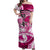 Breast Cancer Awareness Hawaii Off Shoulder Maxi Dress Polynesia Girl Nobody Fights Alone