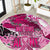 Breast Cancer Awareness Hawaii Round Carpet Polynesia Girl Nobody Fights Alone