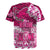 Breast Cancer Awareness Hawaii Rugby Jersey Polynesia Girl Nobody Fights Alone