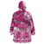 Breast Cancer Awareness Hawaii Wearable Blanket Hoodie Polynesia Girl Nobody Fights Alone