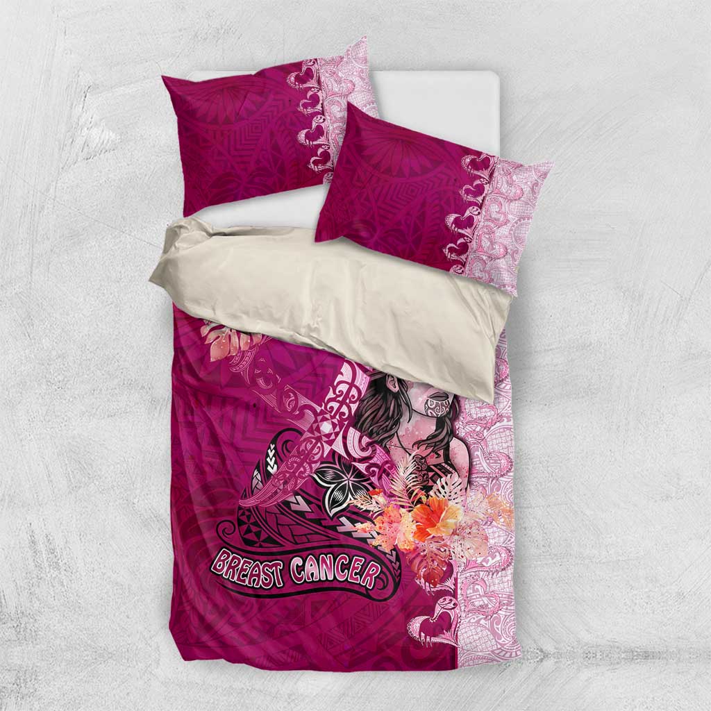 Breast Cancer New Zealand Bedding Set Maori Aotearoa Girl Pink Out