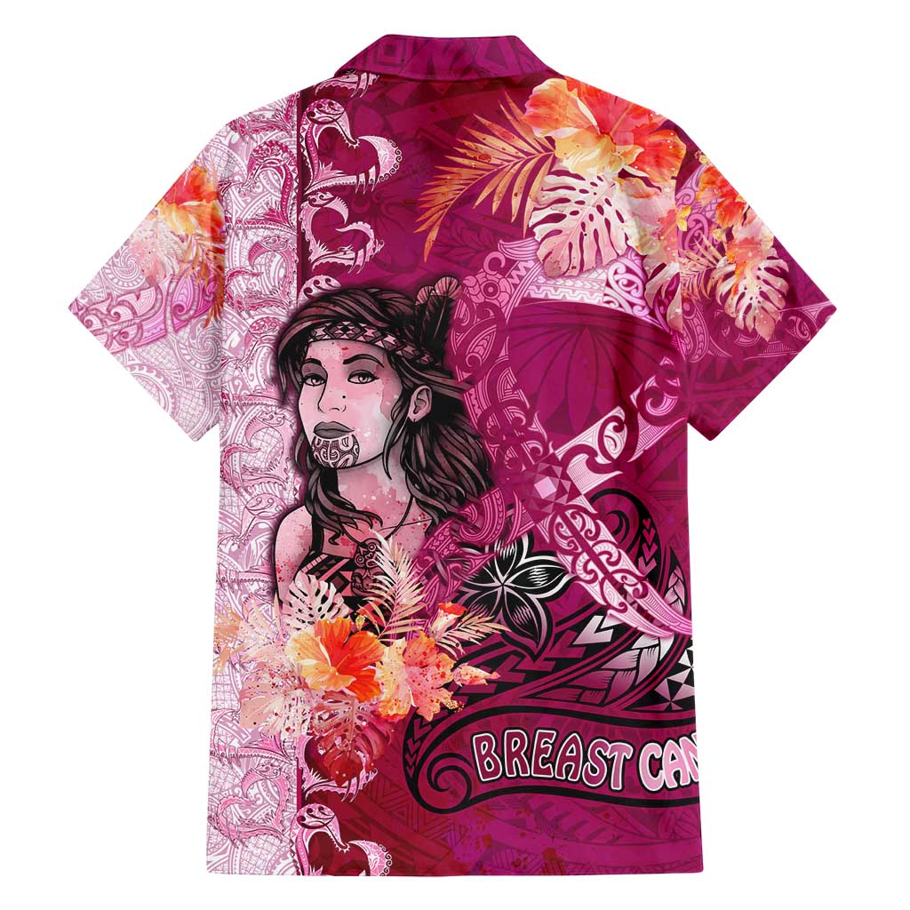 Breast Cancer New Zealand Family Matching Long Sleeve Bodycon Dress and Hawaiian Shirt Maori Aotearoa Girl Pink Out DT02 - Polynesian Pride