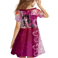 Breast Cancer New Zealand Family Matching Off Shoulder Maxi Dress and Hawaiian Shirt Maori Aotearoa Girl Pink Out