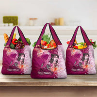 Breast Cancer New Zealand Grocery Bag Maori Aotearoa Girl Pink Out