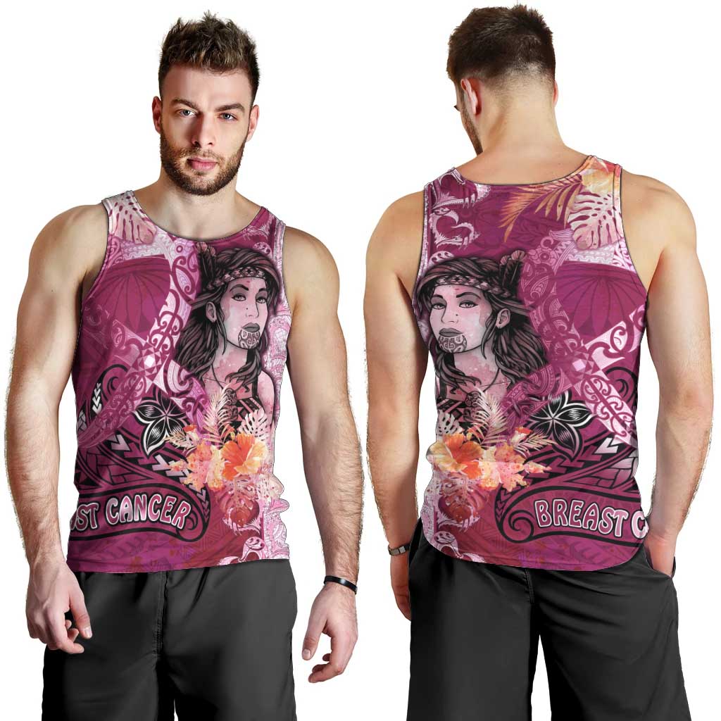 Breast Cancer New Zealand Men Tank Top Maori Aotearoa Girl Pink Out