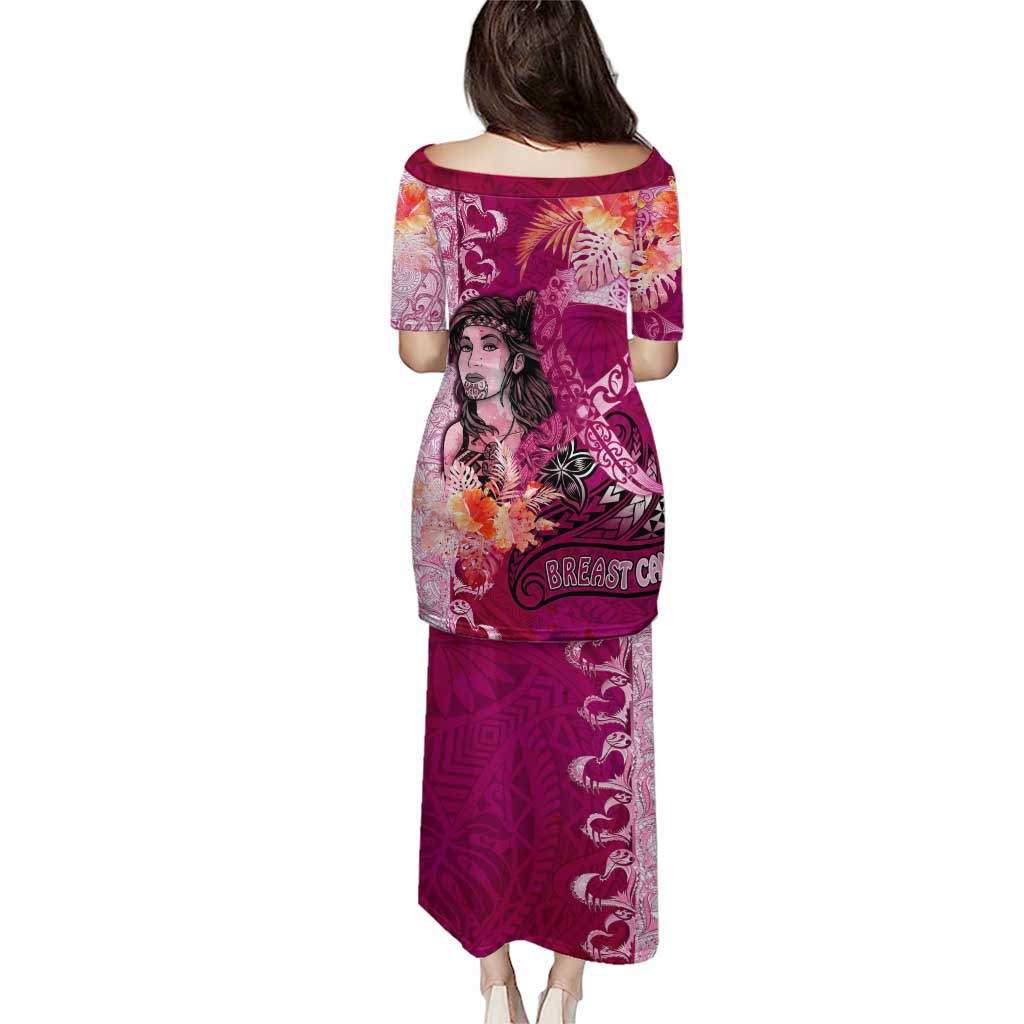 Breast Cancer New Zealand Puletasi Maori Aotearoa Girl Pink Out DT02 - Polynesian Pride