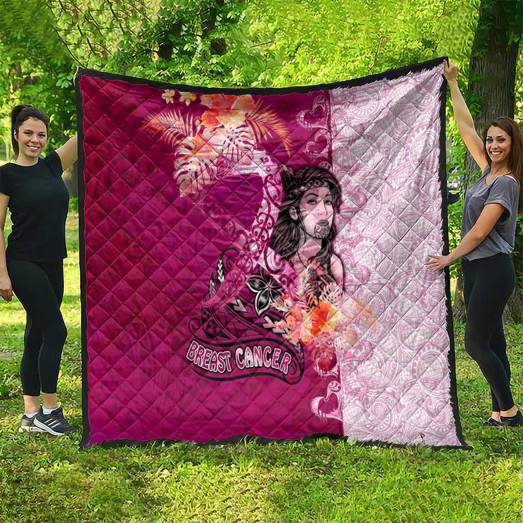 Breast Cancer New Zealand Quilt Maori Aotearoa Girl Pink Out DT02 - Polynesian Pride