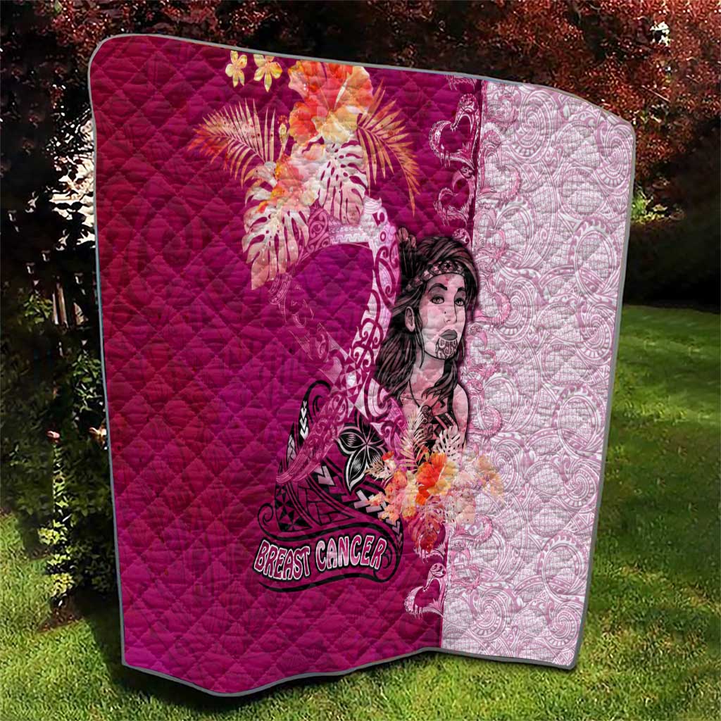 Breast Cancer New Zealand Quilt Maori Aotearoa Girl Pink Out DT02 - Polynesian Pride