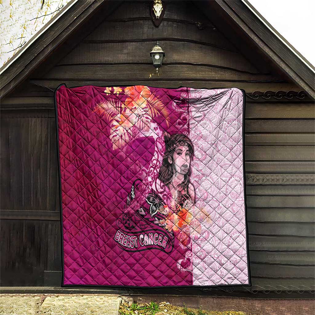 Breast Cancer New Zealand Quilt Maori Aotearoa Girl Pink Out DT02 - Polynesian Pride