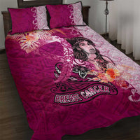 Breast Cancer New Zealand Quilt Bed Set Maori Aotearoa Girl Pink Out