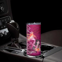 Breast Cancer New Zealand Skinny Tumbler Maori Aotearoa Girl Pink Out