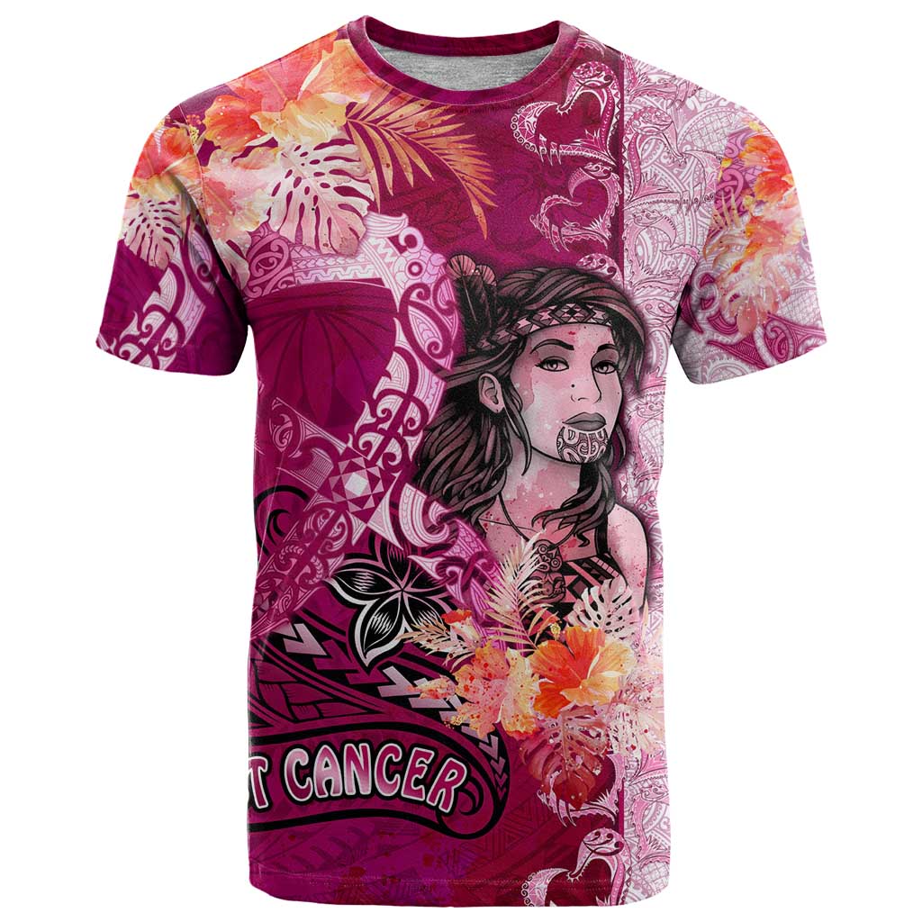 Breast Cancer New Zealand T Shirt Maori Aotearoa Girl Pink Out