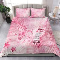 Breast Cancer Awareness Month Bedding Set Butterfly Polynesia Watercolor Pink