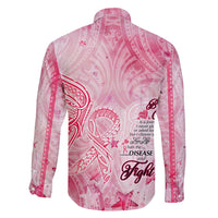 Breast Cancer Awareness Month Family Matching Puletasi and Hawaiian Shirt Butterfly Polynesia Watercolor Pink