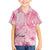 Breast Cancer Awareness Month Family Matching Short Sleeve Bodycon Dress and Hawaiian Shirt Butterfly Polynesia Watercolor Pink