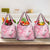 Breast Cancer Awareness Month Grocery Bag Butterfly Polynesia Watercolor Pink