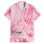 Breast Cancer Awareness Month Hawaiian Shirt Butterfly Polynesia Watercolor Pink