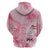 Breast Cancer Awareness Month Hoodie Butterfly Polynesia Watercolor Pink