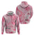 Breast Cancer Awareness Month Hoodie Butterfly Polynesia Watercolor Pink